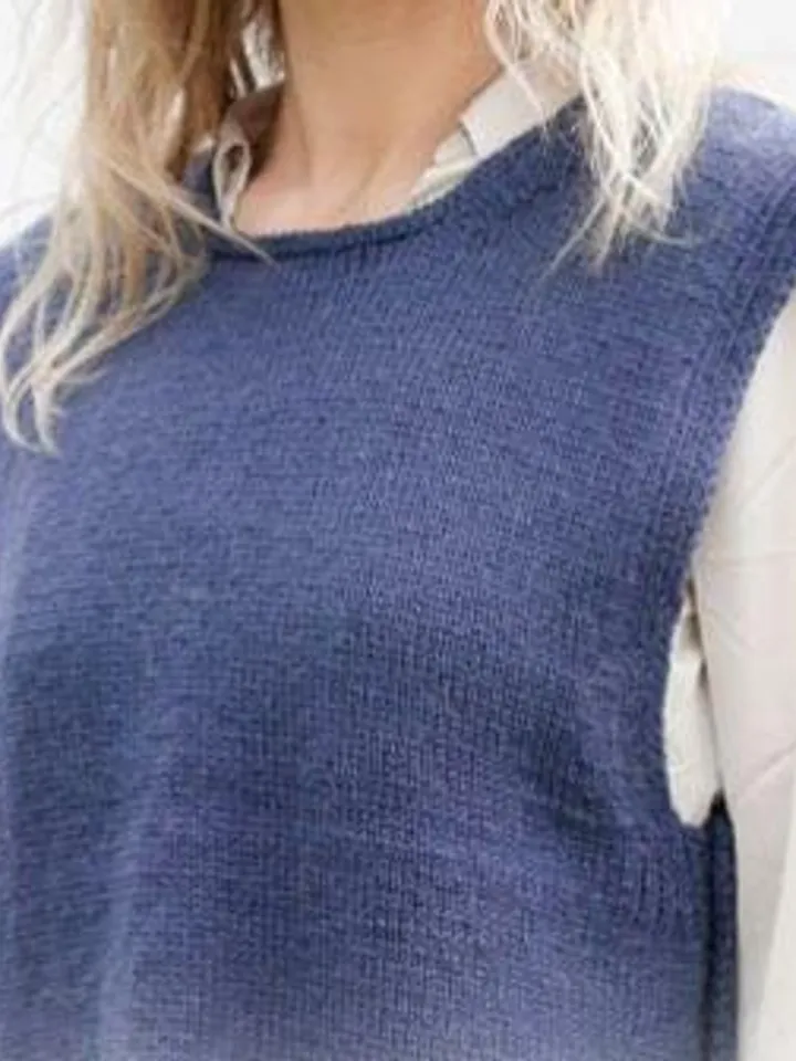 Waistcoat vest knitting pattern classic easy pattern sleeveless top sweater pdf instant download