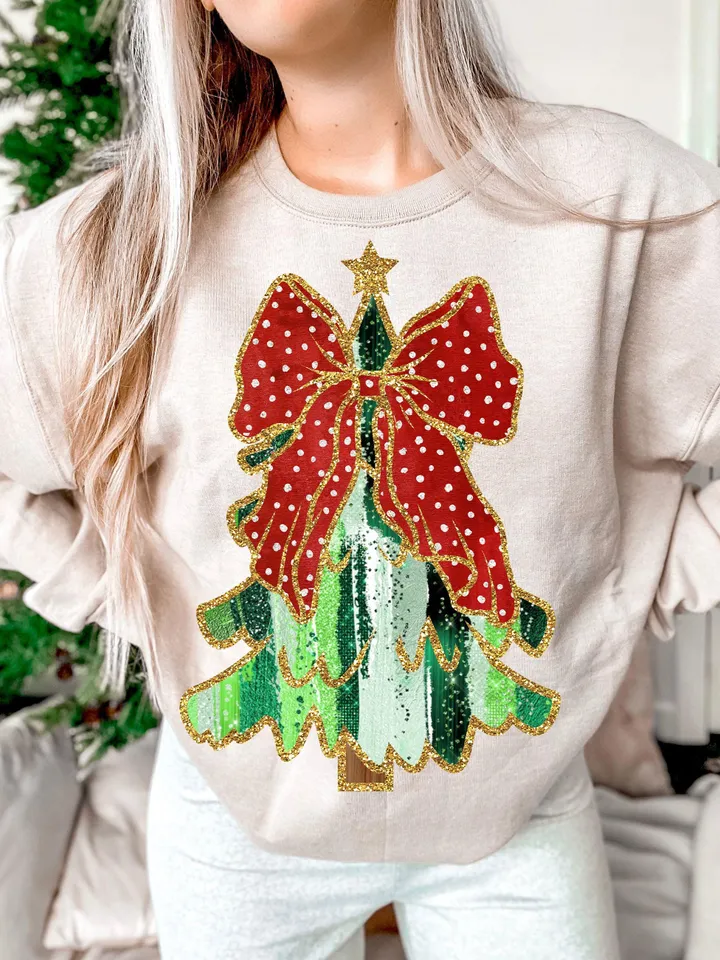 Colorful Coquette Glitter Christmas Tree Png, Girly Christmas Tree Design, Christmas Coquette Bow Dalmantian Dots Png, Kidsds brushstroke 8