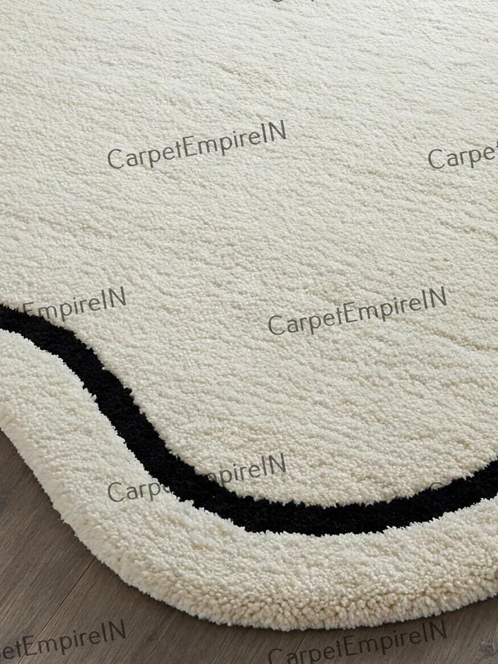8x10 Irregular Shaped Rug | Hand-Tufted 100% Wool Handmade Layerd Area Rug | Carpet for Home, Bedroom, Living Room, Kids Room, Custom rug.