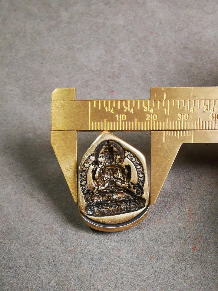 Gandhanra Old Tibetan Buddha Statue Tsa Tsa Mold Amulet,Chenrezig,Copper Mould For Making Clay Buddha Statue, DIY Tsha Tsha Statue,Pendant