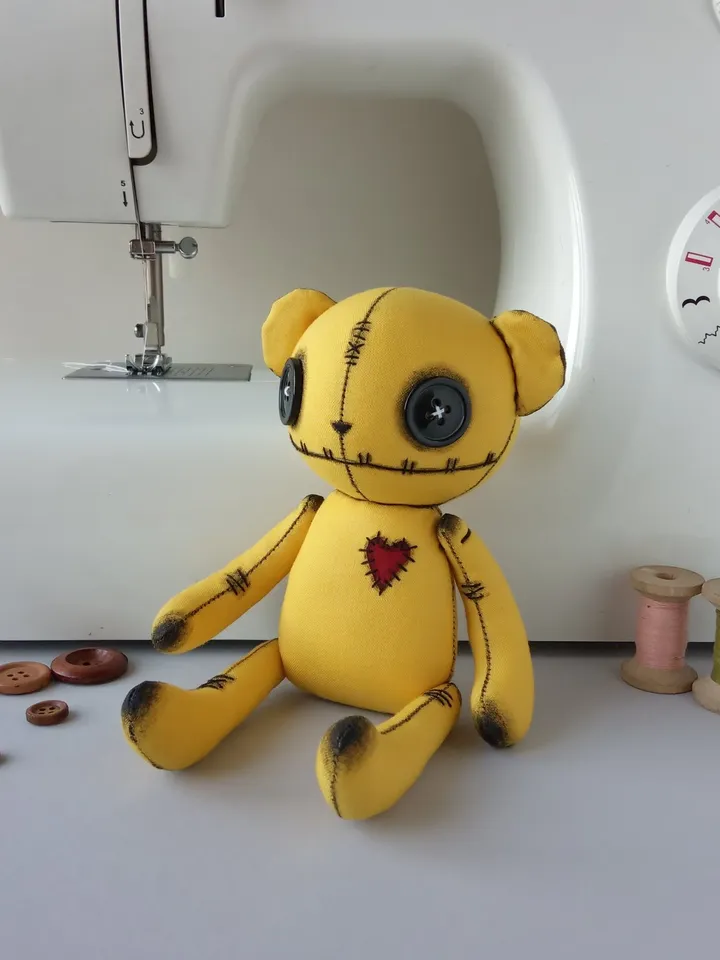 Handmade Bear Doll – Yellow