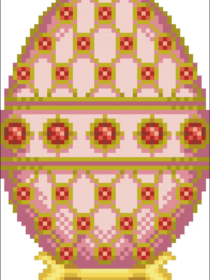 Cross Stitch Pattern Easter Faberge Egg Digital Download PDF