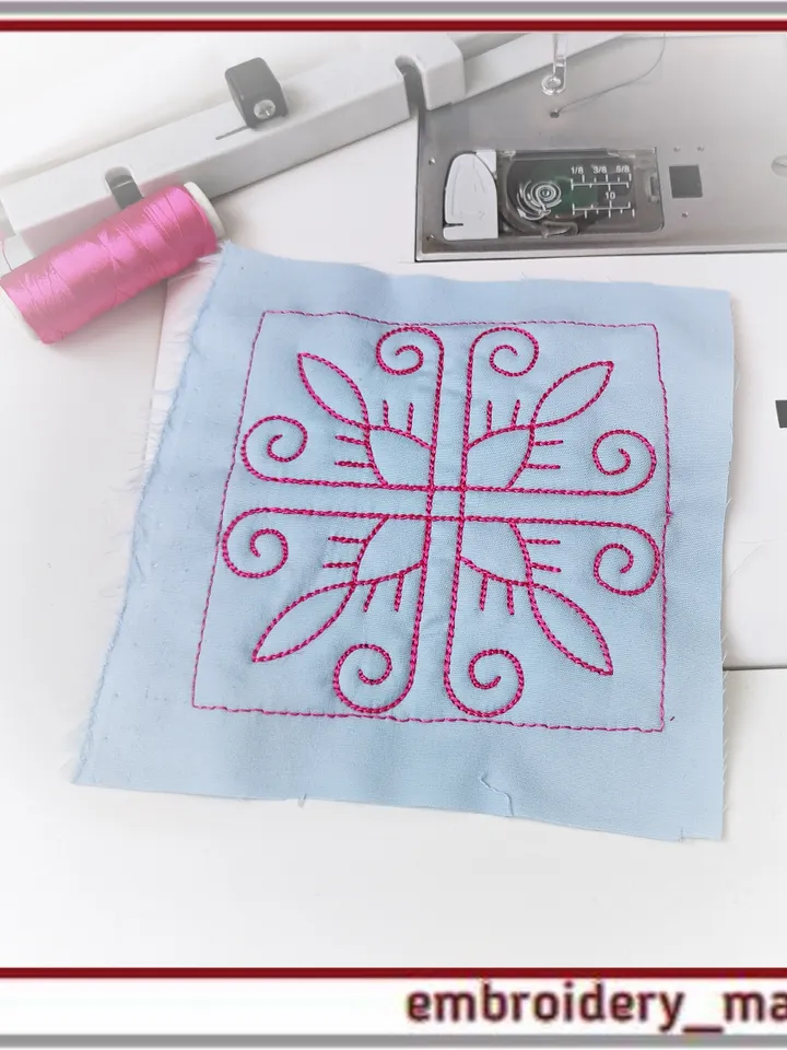 Quilt Block 40 Quilting Designs by Embroidery Manavi 05