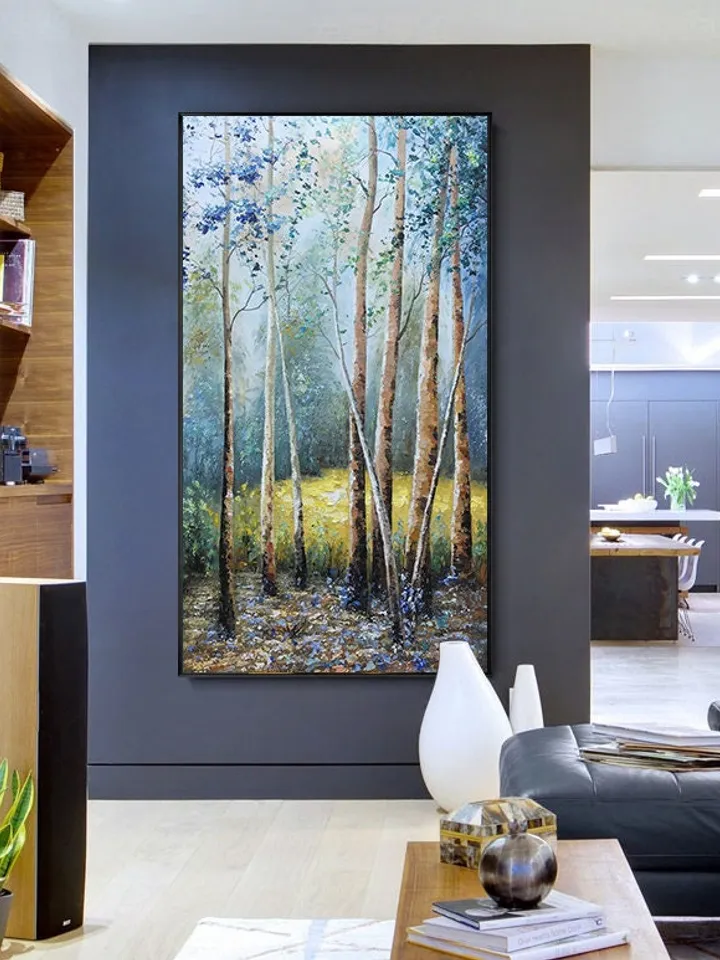 Original painting,Large wall art,Boho wall decor, Forest oil painting, Home decor, Art decor, Abstract art,Holiday decor, Bedroom decor
