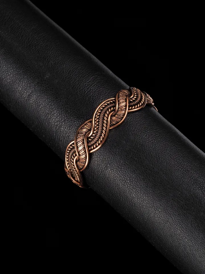 Wire wrapped copper bracelet for woman Antique style copper jewelry WireWrapArt