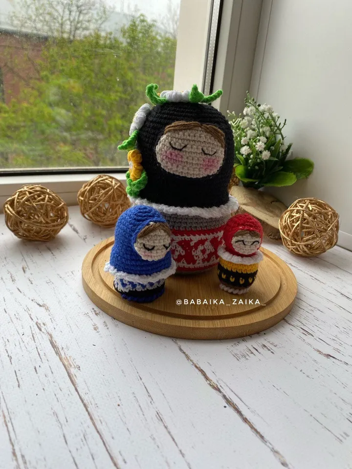 PDF Matryoshka Crochet Pattern Crochet Amigurumi Doll Pattern PDF Stuffed Toy Pattern English Pattern Amigurumi toy Crochet Matryoshka Doll
