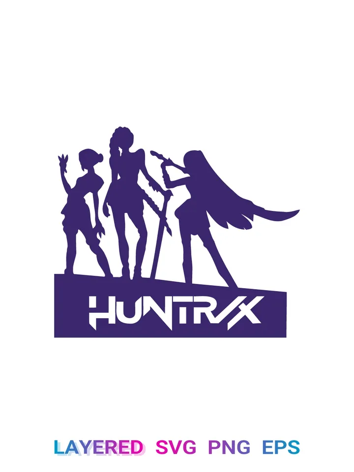 Huntrix Logo SVG, Female Heroes PNG, Gaming 🎮 Girls Team