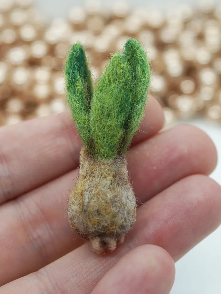 Needle felted spring bulb brooch, hyacinth brooch. ships from the US
