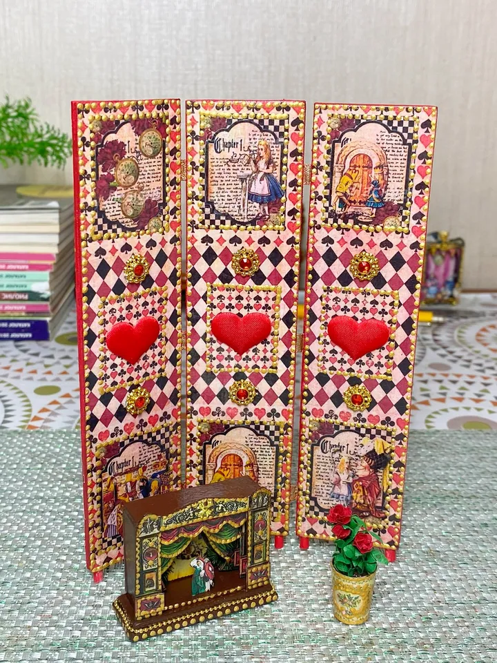 Screen for a dollhouse. 1:12. doll furniture, doll miniature, doll accessories.
