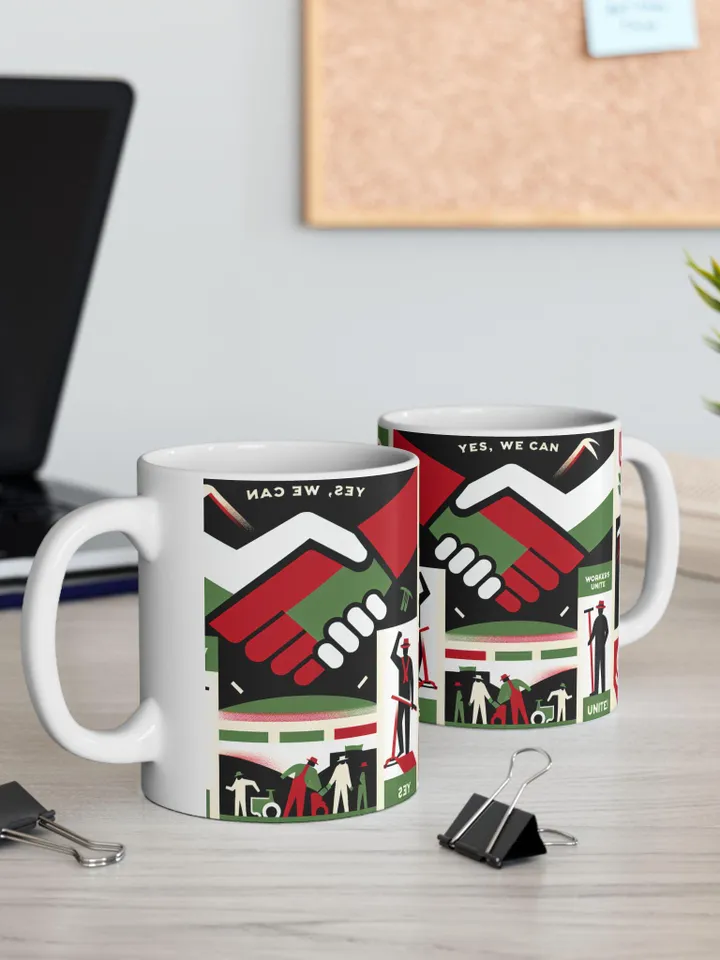 César Chávez Day Ceramic Mug | Sí Se Puede Coffee Cup | Farm Workers Unite Mug | Social Justice Coffee Mug, Worker Solidarity Gift, 11oz