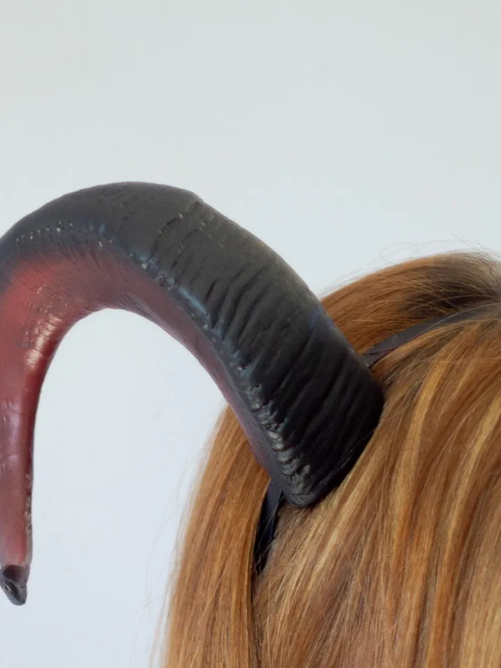 Ram Horns, Horns Headband, Twisted Ram Horns Headpiece for Halloween or Photoshoot, Realistic Fantasy Cosplay Horns