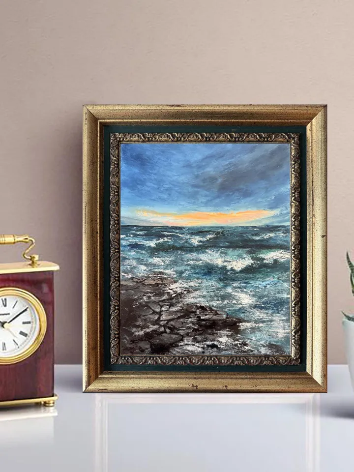 Seascape Original Painting Coastal Oil Painting Sea Painting