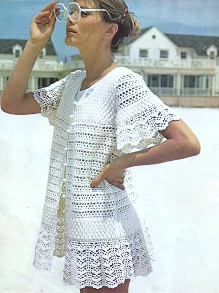 Beach dress crochet pattern , beach cover up, crochet tunic pattern pdf instant download