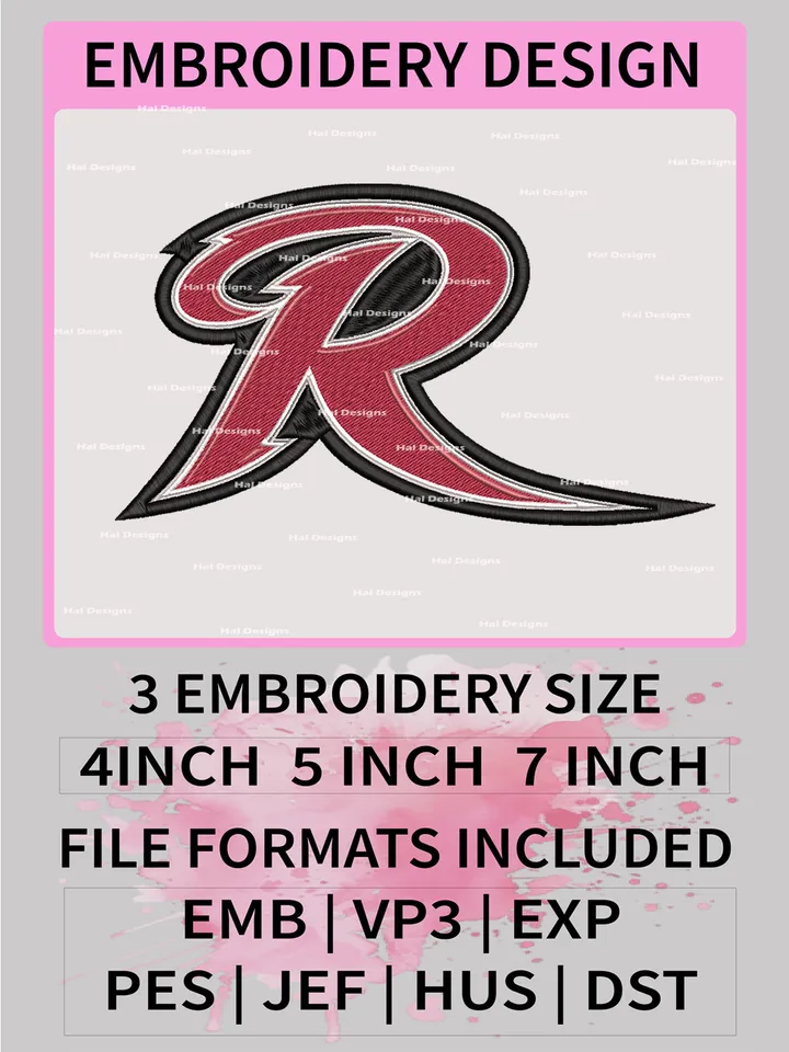 NCAA Rider Broncs Embroidery File, 3 Sizes, 6 Formats, NCAA Machine Embroidery Design, NCAA Logo, NCAA Teams