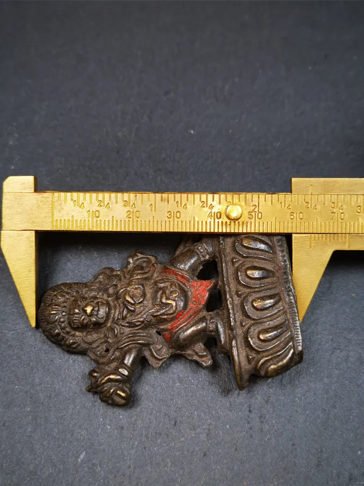 Gandhanra Acient Tibetan Buddhism Statue,Vajrapani,Terma Statue,the Protector and Guide of Gautama Buddha,60 years old
