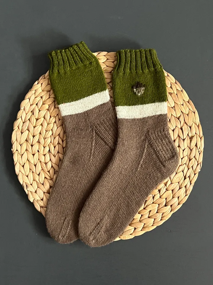 Handmade knitted womens socks/ Warm knitted accessory