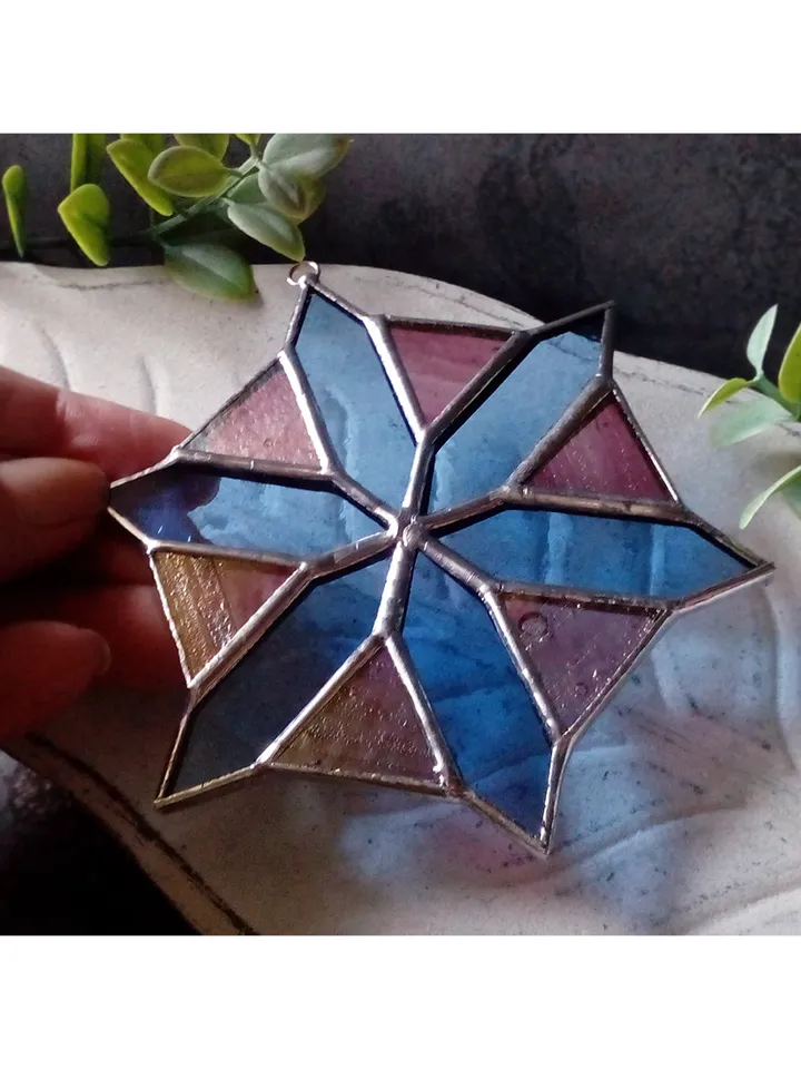 Christmas decorations, snowflake, christmas ornaments, christmas tree star, snowflake suncatcher, new year tree toy,