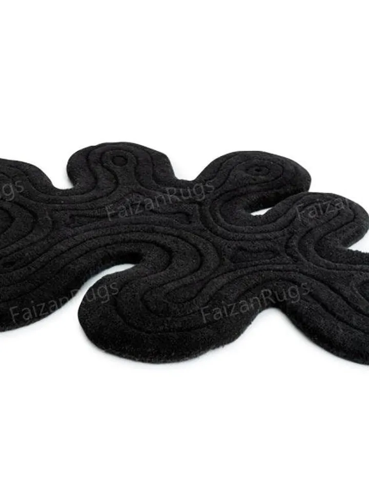 Black Dune | Handmade Wool Rug | Hand Tufted Rug 100% Wool For Living Room, Bed Room, Kids Room In Any Size 10x14,10x12,9x12,8x10,6x9,5x8,