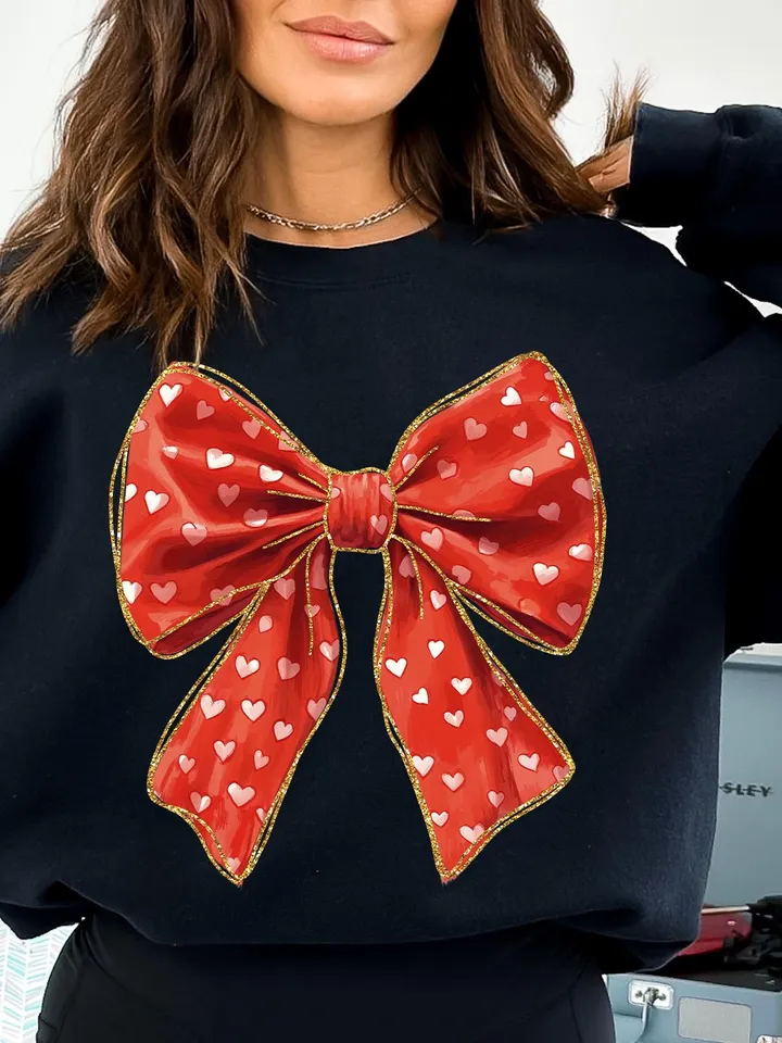 Valentine day Heart Coquette bow Png, Retro Valentine Shirt Design, Valentine Png, Valentine Love Png, Heart Valentine bow png
