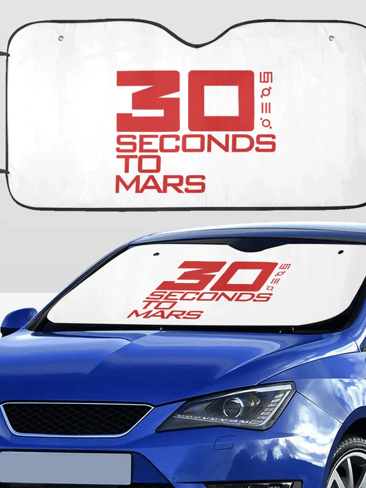 30 Seconds To Mars Car Sunshade