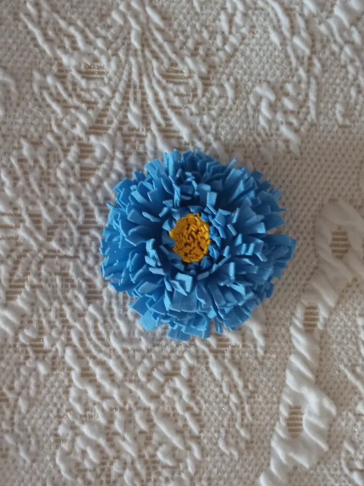 Handmade brooch on a pin blue aster/women's accessories/women's jewellery/gifts for her/mother Day gift/grandma gifts