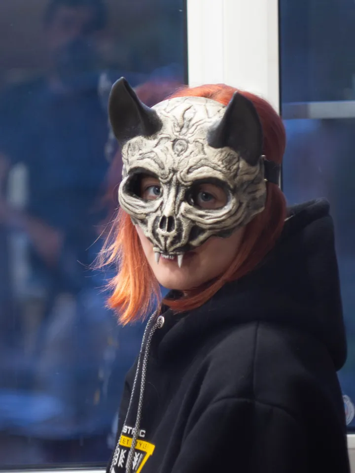 Bat Skull Mask | Animal Skull Mask with Pattern, Cat skull mask