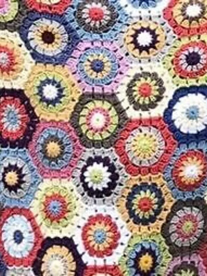 Hexagon blanket crochet pattern, baby blanket , throw blanket crochet pattern pdf