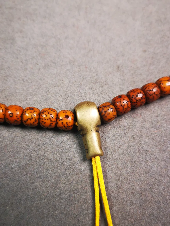 Gandhanra Tibetan Guru Bead,Mini Size T-drilled 3-Hole Prayer Bead,Mala Bead,Connector Bead for Buddhist Bead Accessories