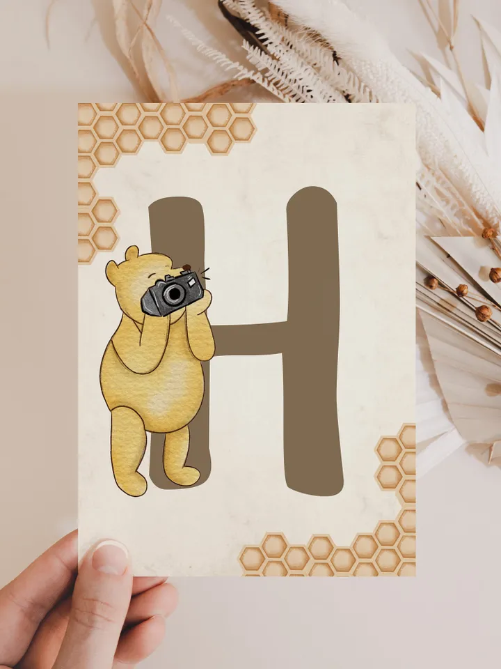 Happy Birthday Banner Winnie the Pooh Birthday Party; Winnie Pooh 1st Birthday; Editable Birthday Banner Birthday Party Decoration Pooh hc12