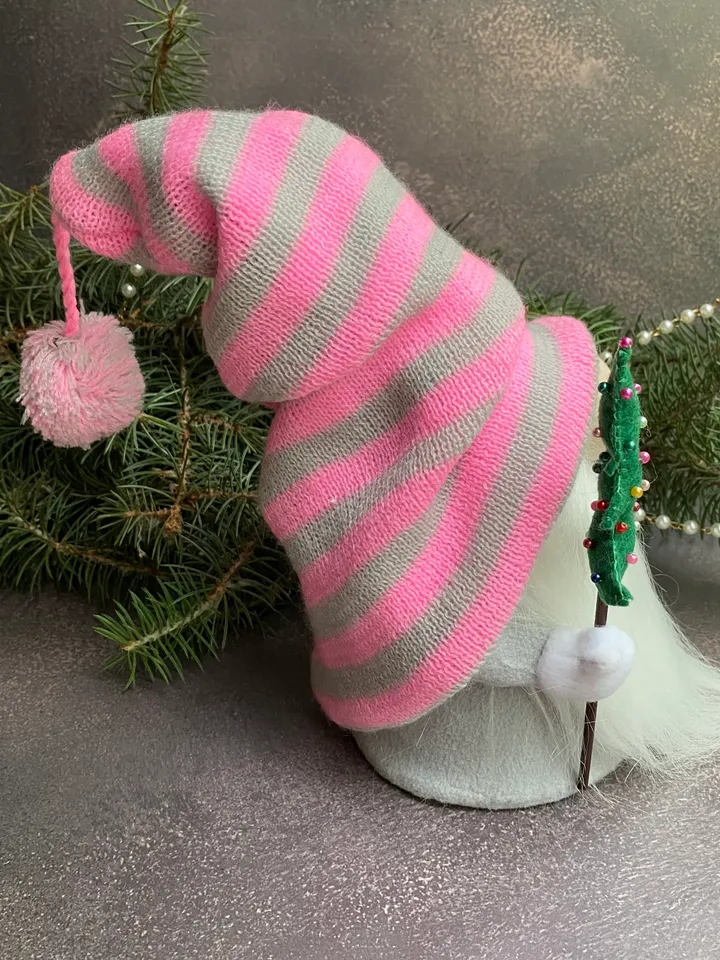 Cute pastel gnome . Christmas gnome decorations . Swedish gnome .