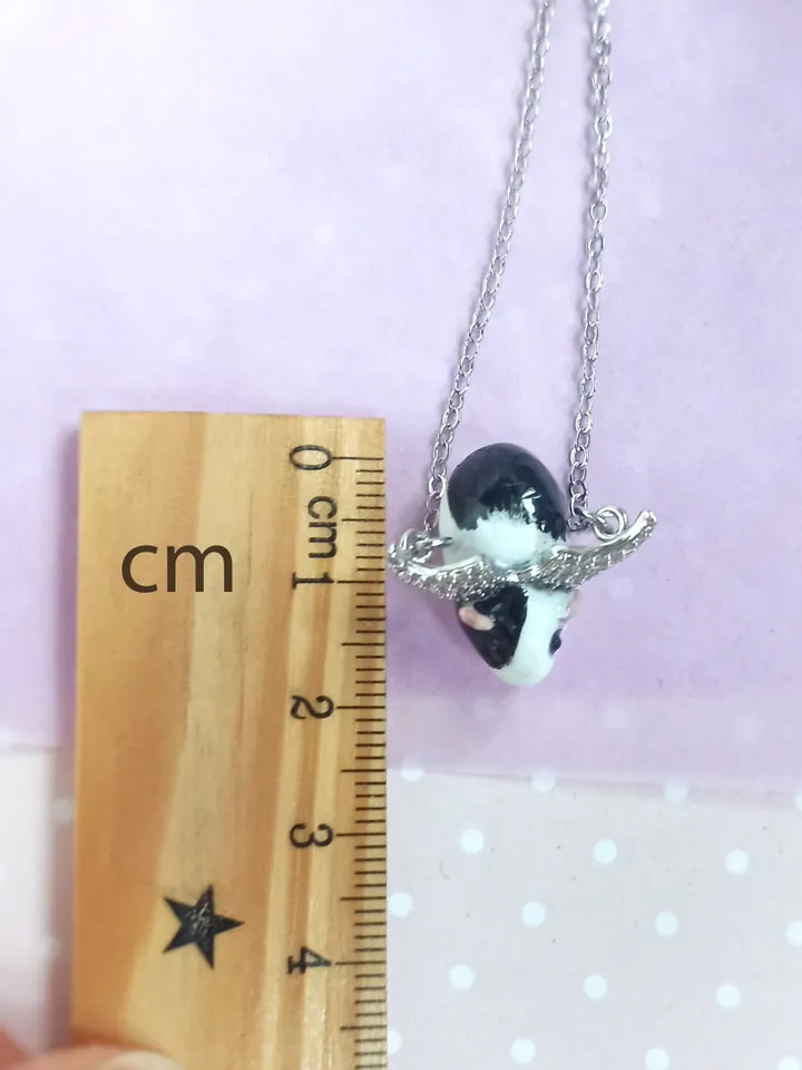 Handmade guinea pig angel necklace (US discount)