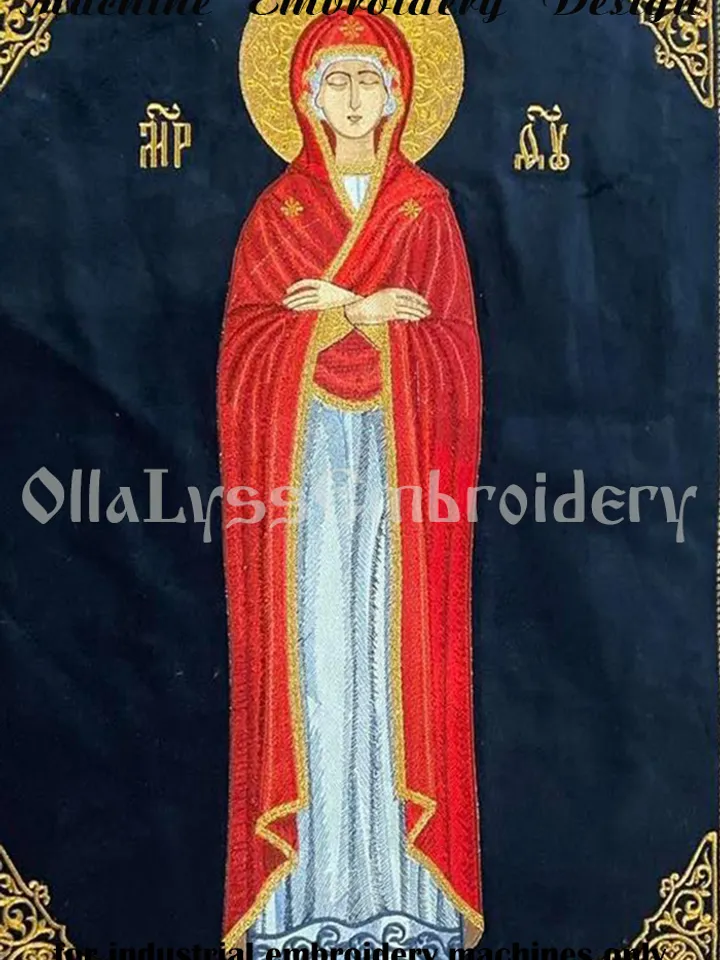 Epitaphios of Virgin embroidery design