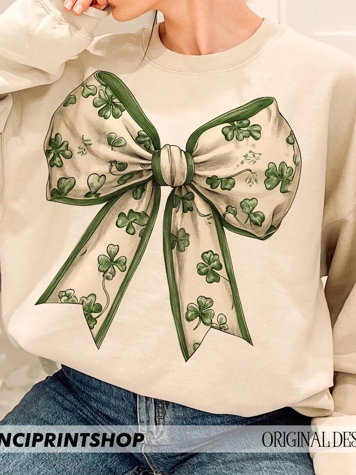 Retro Coquette St Patrick's Day PNG, Coquette St Patty's Day png, St Patricks Coquette Png, Irish Png, Lucky png, Green Bow png, Shamrock
