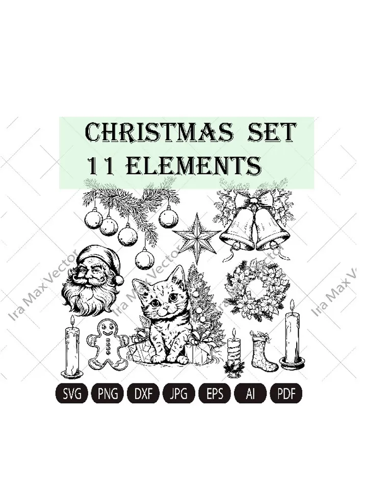 CHRISTMAS SVG Bundle, CHRISTMAS Clipart, Christmas cut files,Christmas Svg Cut Files, Christmas Png Bundle,Merry Christm
