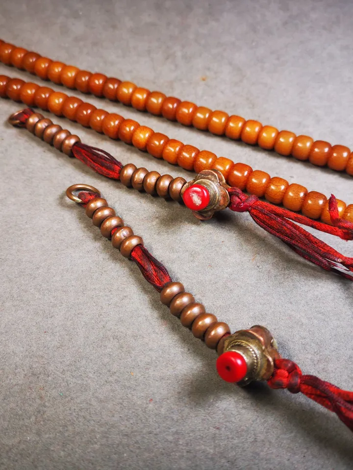Gandhanra Old Tibetan Buddhist Mala Counters,Prayer Bead Counters ,Big Size,Made of Lima Brass