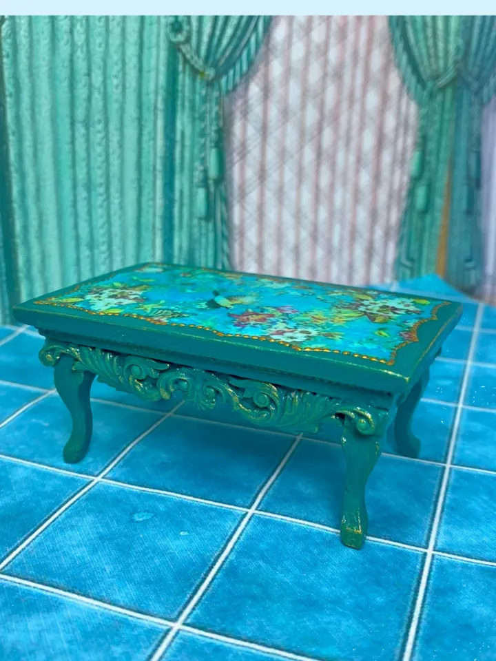 Furniture for dolls. Furniture for a dollhouse. 1:12. Handmade. Dollhouse miniature. Furniture set for dolls. Sofa for dolls. Table for dolls.
