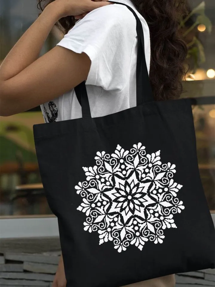 Mandala cross stitch pattern download PDF Monochrome cross stitch Flower mandala embroidery Modern floral ornament cross stitch chart #M111