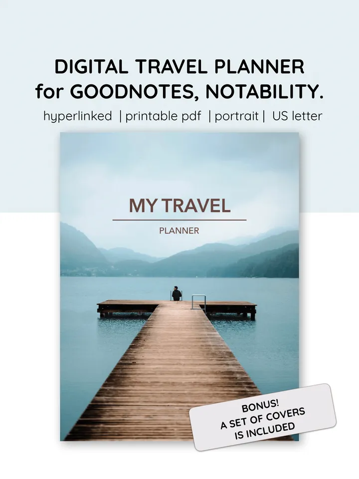 Trip Planner. Travel Planner. Trip Itinerary. Digital vacation planner. Holiday Journal. Vacation organizer.
