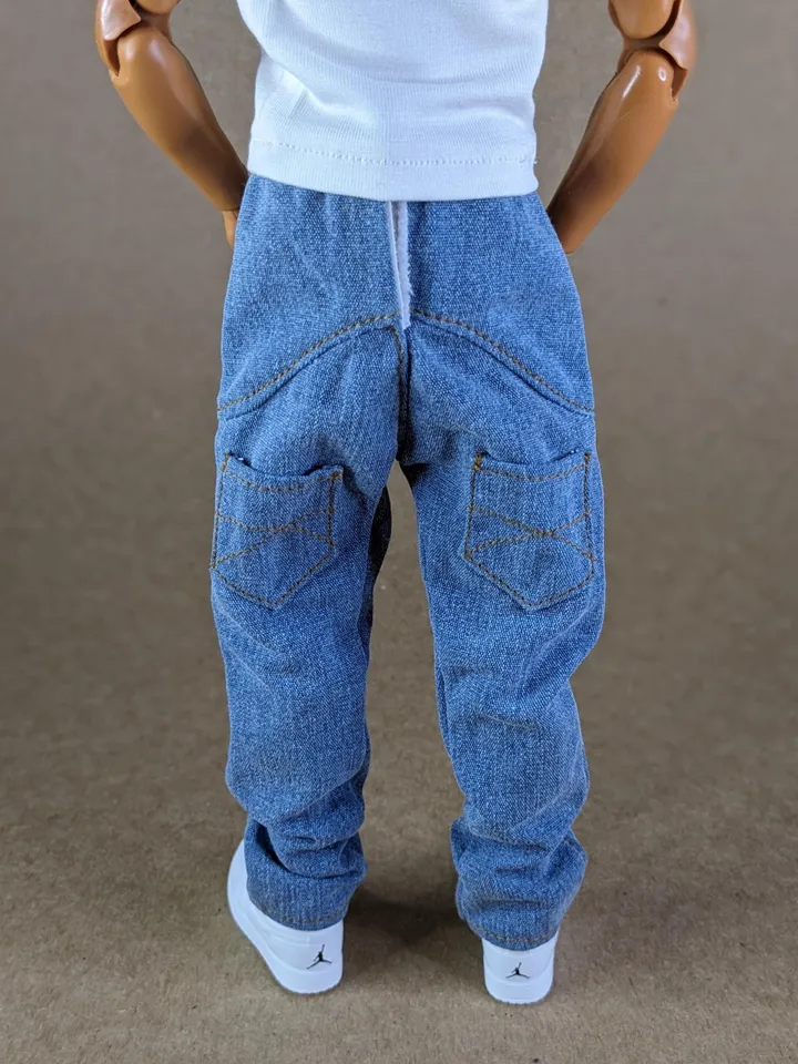 Hip-hop jeans for 12-inch fashion male doll