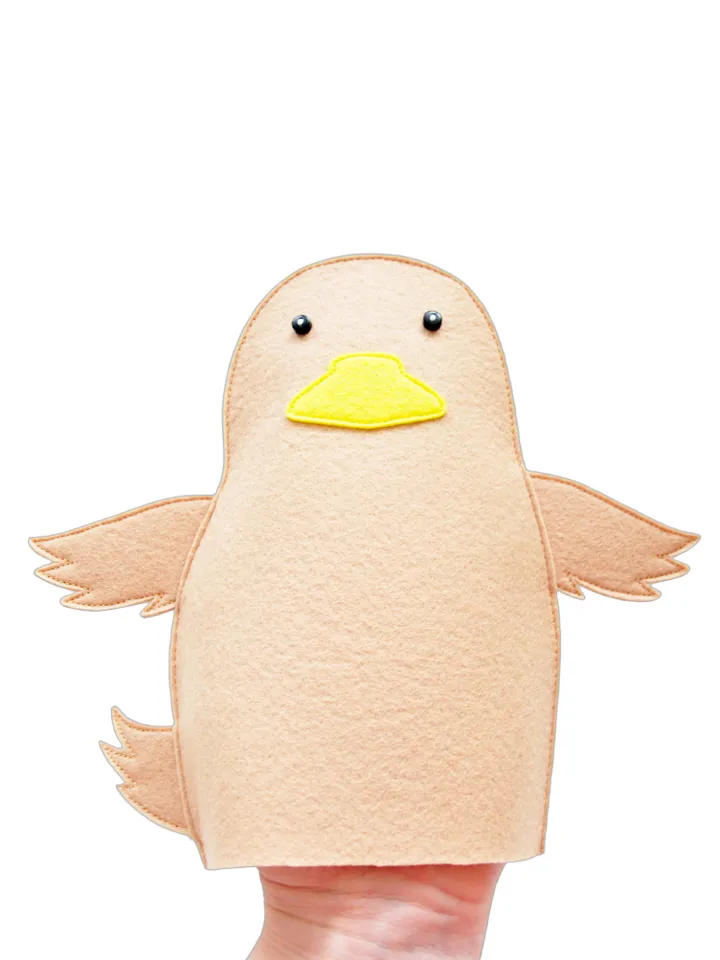 Pattern and tutorial to sew 5 little ducks from felt