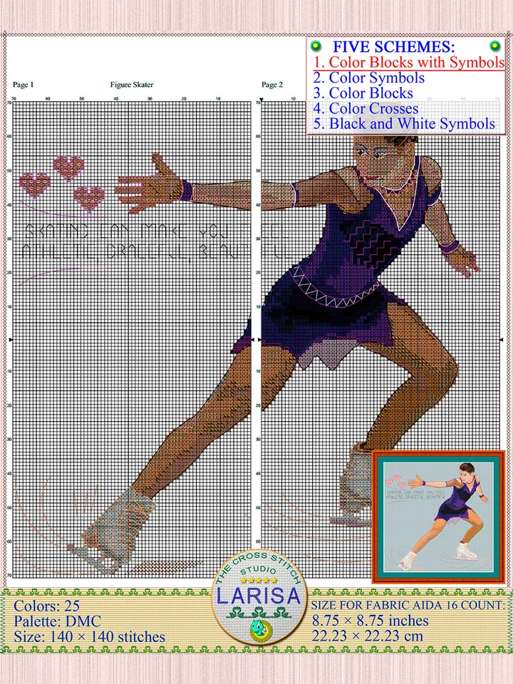Figure Skating Cross Stitch Pattern | Figure Skater