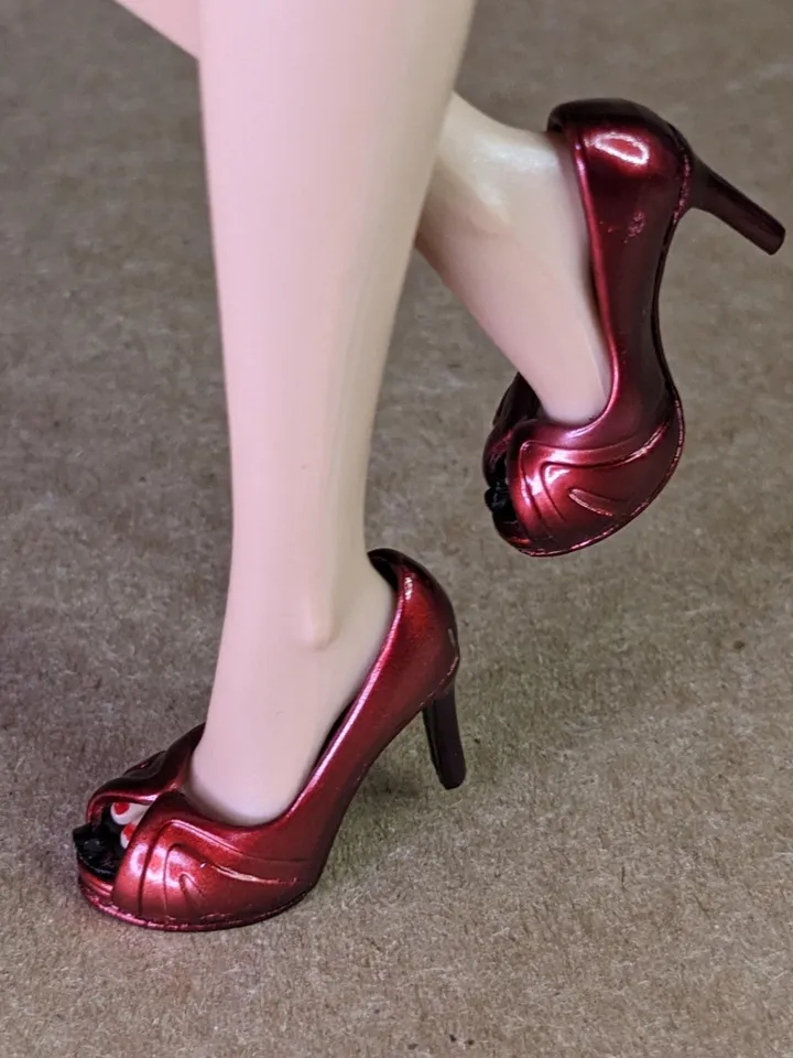 Cherry Red heels sandals for fashion female dolls (Color Infusion, MH)