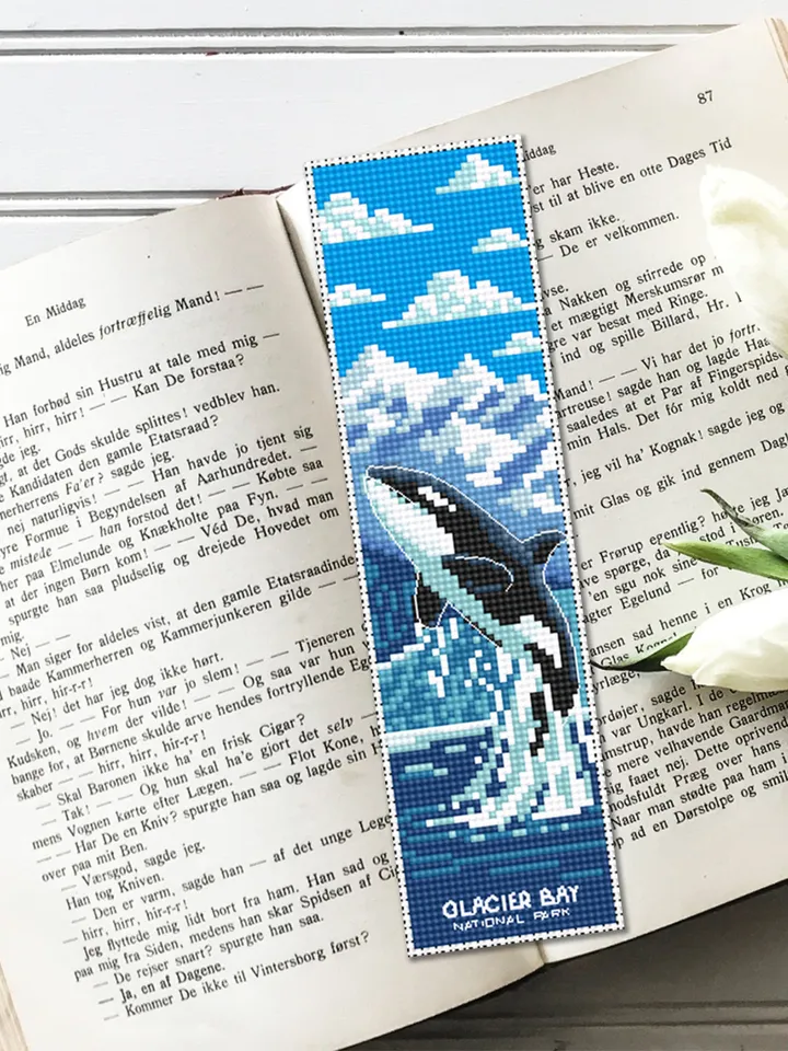 National Park bookmark set cross stitch pattern PDF download Nature cross stitch chart, Digital bookmark pattern PDF, Wild animals #B190