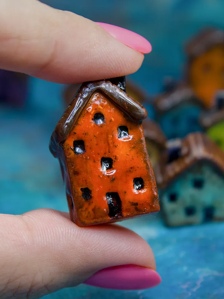 TUTORIAL Miniature faux ceramic houses with polymer clay