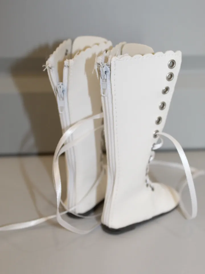 BJD Doll shoes - Leather high lace-up boots for 1/3 1/4 SD BJD Doll - 7cm doll shoes – Christmas gift idea