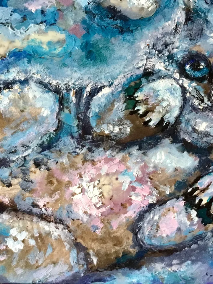 Sky cat,original mix media painting on glass,stained glass panel,cat painting,tabletop,unique gift