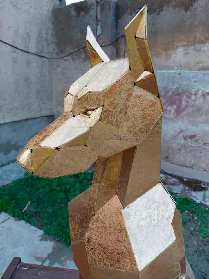 Welding Project Plans Drawings Doberman Sitting (DXF, PDF)