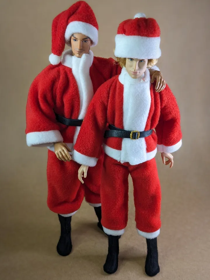 Cosplay Christmas Santa Claus costume for 13 inch Poppy Parker fashion dolls