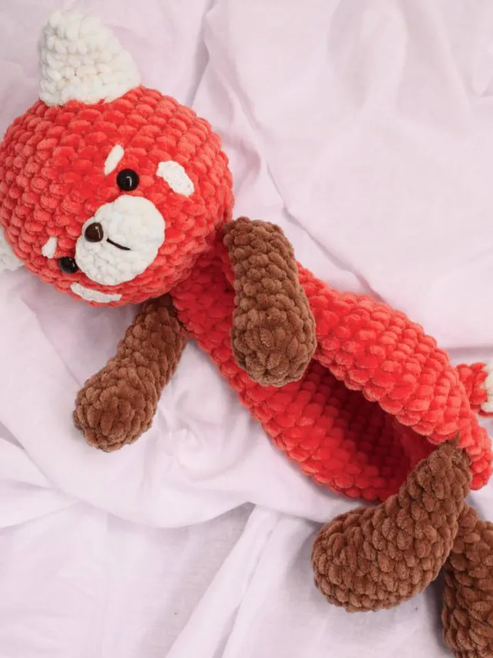 Crochet red panda pattern Amigurumi babu lovey pattern Cuddle toy tutorial