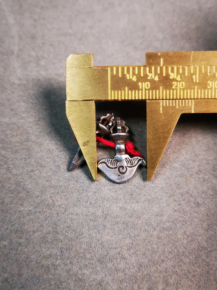 Gandhanra Antique Tibetan Amulet Pendant,Mini Phurba and Kartika(knife of the dakinis) ,for Prayer Bead Counter,Mala Accessories